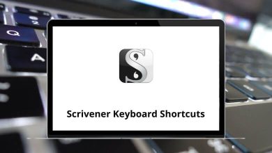 Scrivener Keyboard Shortcuts