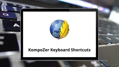KompoZer Keyboard Shortcuts