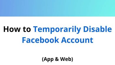 How to Temporarily Disable Facebook Account