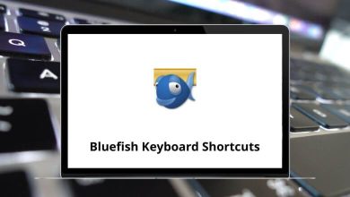 Bluefish Keyboard Shortcuts