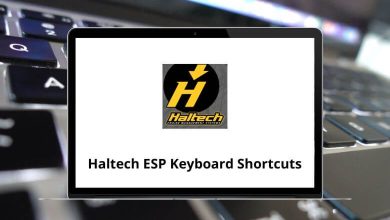 Haltech ESP Keyboard Shortcuts