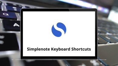 Simplenote Keyboard Shortcuts