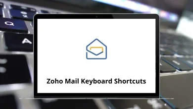 Zoho Mail Keyboard Shortcuts