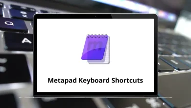 Metapad Keyboard Shortcuts