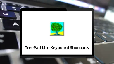 TreePad Lite Keyboard Shortcuts