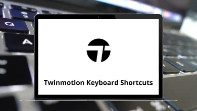 Twinmotion Keyboard Shortcuts