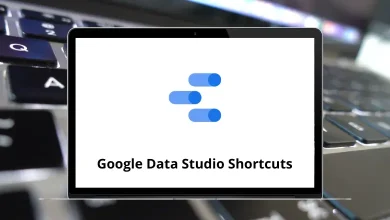 Google Data Studio Keyboard Shortcuts
