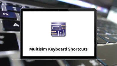 Multisim Keyboard Shortcuts