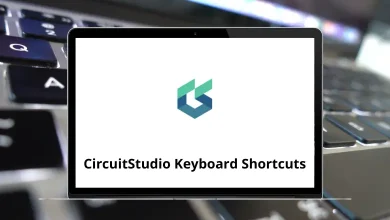 CircuitStudio Keyboard Shortcuts