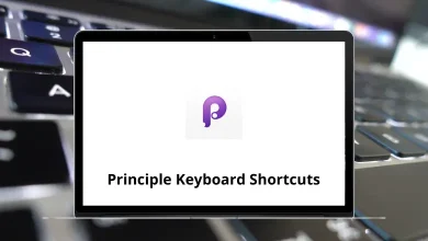 Principle Keyboard Shortcuts