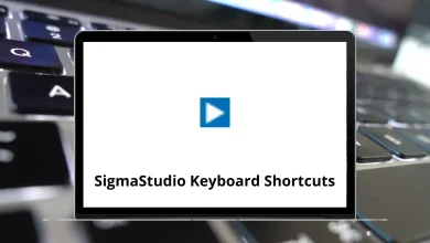 SigmaStudio Keyboard Shortcuts