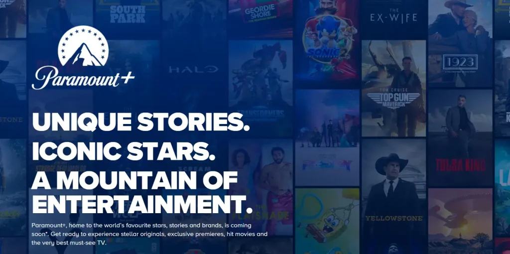 Paramount+ homepage Paramount+ homepage