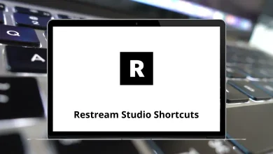 Restream Studio Keyboard Shortcuts