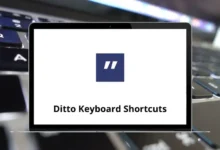 Ditto Keyboard Shortcuts
