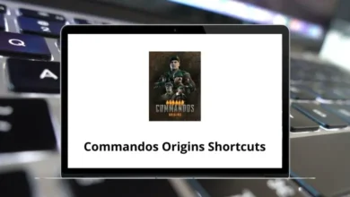 Commandos Origins Keyboard Shortcuts