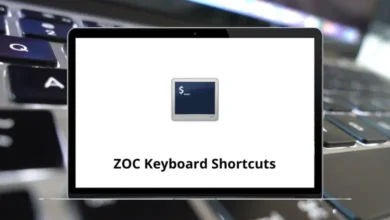 ZOC Keyboard Shortcuts