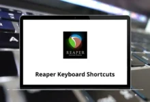 Reaper Keyboard Shortcuts - Cheat Sheet