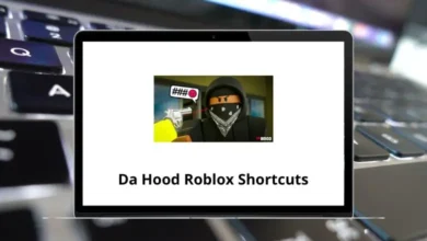 Da Hood Roblox Shortcuts & Keyboard Controls